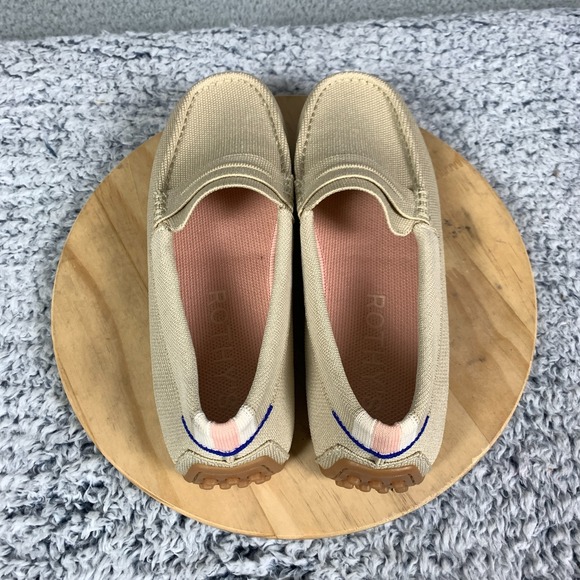 Rothys The Driver Loafer Women's 8.5 Sesame Tan Slip On Washable Shoes Comfort - Picture 10 of 14
